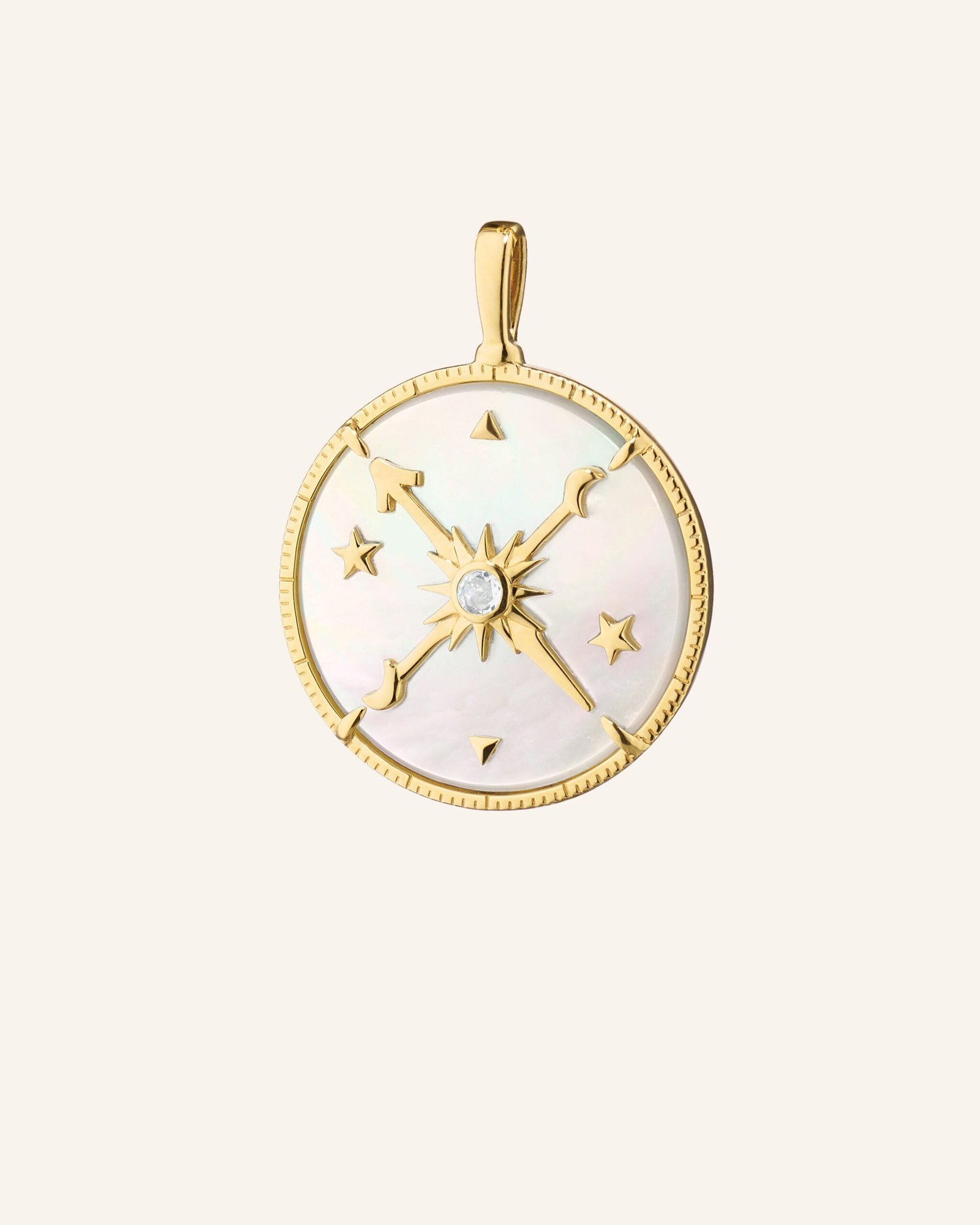 Constellation Necklace with Mother of Pearl and Diamonds - 图片 4